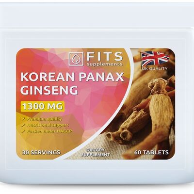 Korean Ginseng 1300mg 60 tablets