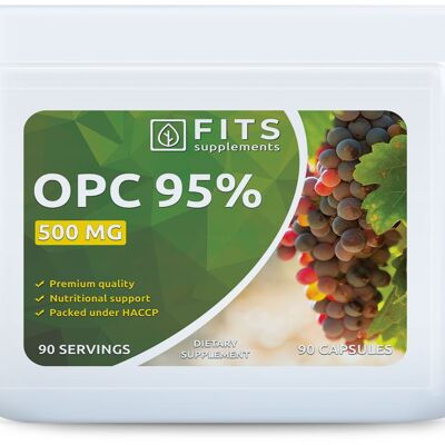 OPC Extrait de Pépins de Raisin 500mg 90 gélules