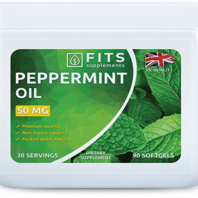 Huile de menthe poivrée 50 mg 90 gélules