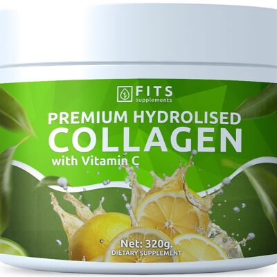Collagene idrolizzato premium con vitamina C in polvere da 320 g