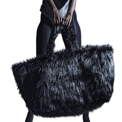 Grand sac en fausse fourrure Helen Anthony