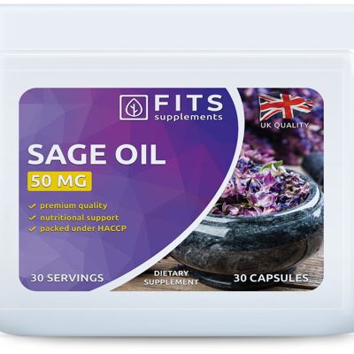Huile de sauge 50 mg 30 capsules