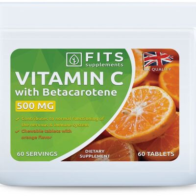 Vitamina C 500mg Arancia con Betacarotene masticabile 60 compresse