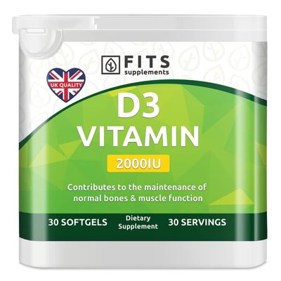 Vitamine D3 2000 UI 30 gélules