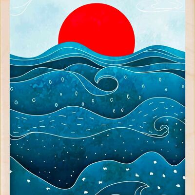 Sun and Sea, Sustainable Wooden Postcards, set of 6 (10x15cm) | The Wooden Postcard Company