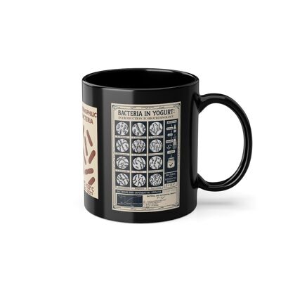 Bacteriology Coffee Mug, Science Gift, Lab Enthusiast Cup, Microbiology, Educational Drinkware, Black Coffee Cup, 11oz