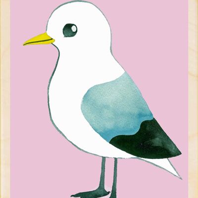 Mouette tridactyle, cartes postales en bois durables, lot de 6 (10 x 15 cm) | The Wooden Postcard Company