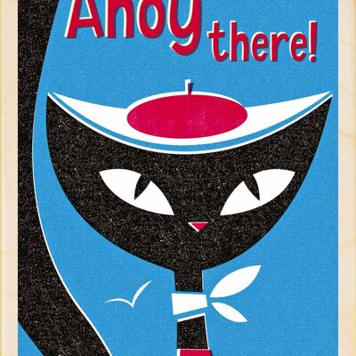 Ahoy là!Cartes postales en bois durables, lot de 6 (10 x 15 cm) | The Wooden Postcard Company