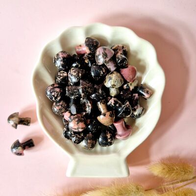 Mini Edelsteinpilz – Rhodochrosit (2 cm)
