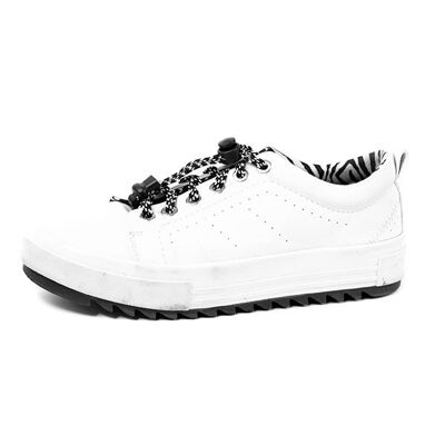 Elastic Lock Laces | flat lace | Black and white