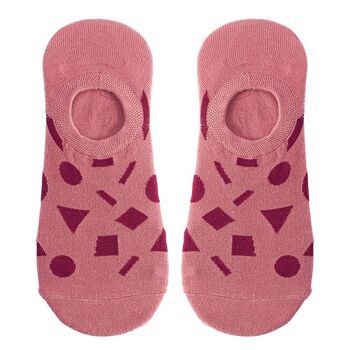 Baskets basses chaussettes formes roses 4