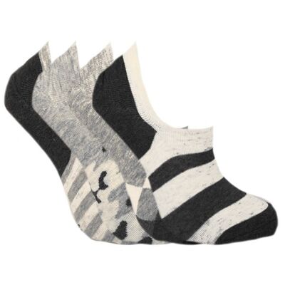 Niedriges Sneaker-Socken-Set Grau