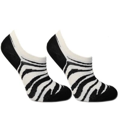 Low sneaker socks zebra