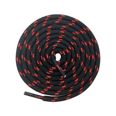 Round Shoelaces - Black Red