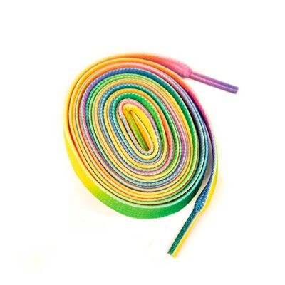 Shoelace multi-color | rainbow | flat shoelace