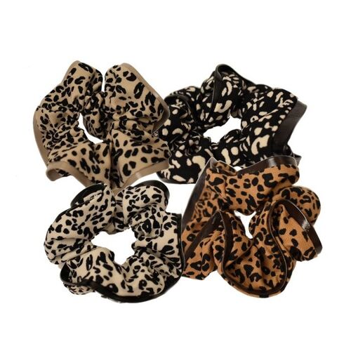 Scrunchie panter | set van 4