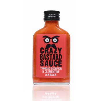 Crazy Bastard Sauce Piquante - Trinidad Scorpion & Clémentine 100ml 1