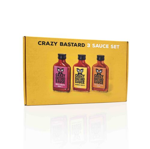 Crazy Bastard Hot Sauce (3x 100ml) - 3er Set (Bestsellers)