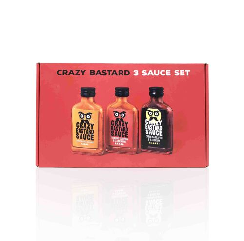 Crazy Bastard Hot Sauce (3x 100ml) 3er Set - Sehr Scharf