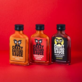 Sauce Piquante Crazy Bastard (3x 100ml) Lot de 3 - Très Piquante 3