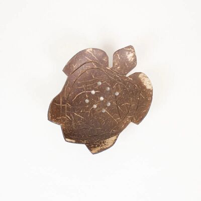 Porte-savon en coque de noix de coco durable Huski Home - tortue