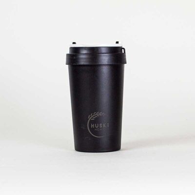 Huski Home sustainable travel cup in obsidian - 400ml