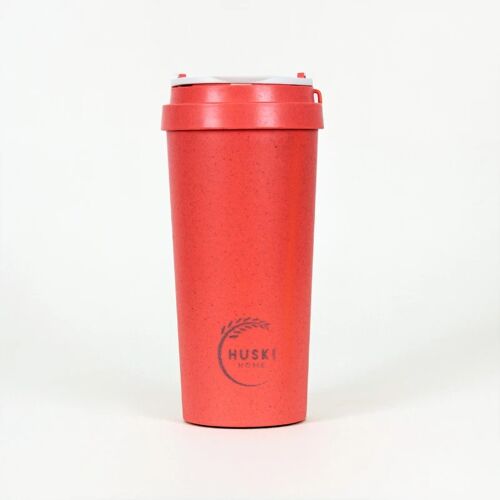Huski Home sustainable Rice Husk travel cup in coral - 500ml