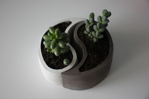 Pot de fleurs Yin & Yang