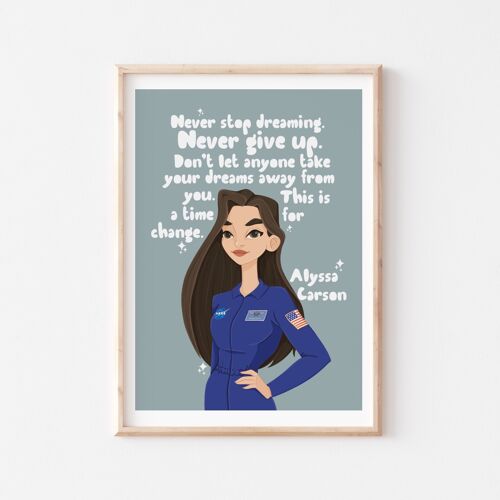 Alyssa Carson Quote Art Print - Space Museum Gift Ideas