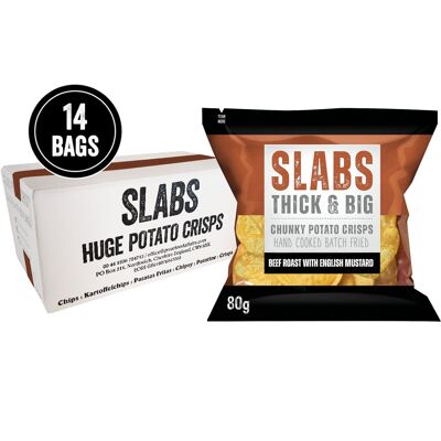 SLABS BEEF ROAST WITH ENGLISH MUSTARD 80g x 14 bags