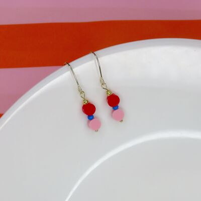 Boucles d'oreilles Color Treats Bubblegum avec éléments en or rempli