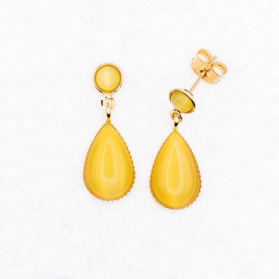 Stud earrings, gold-plated, yellow (451. 2)
