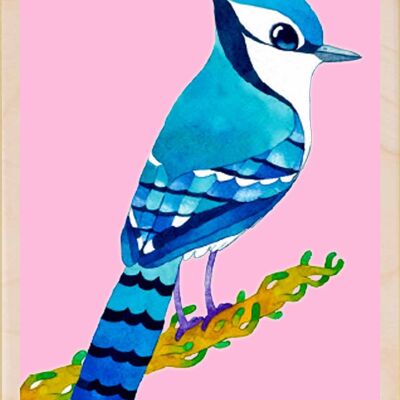 Blue Jay, nachhaltige Holzpostkarten, 6er-Set (10x15cm) | The Wooden Postcard Company