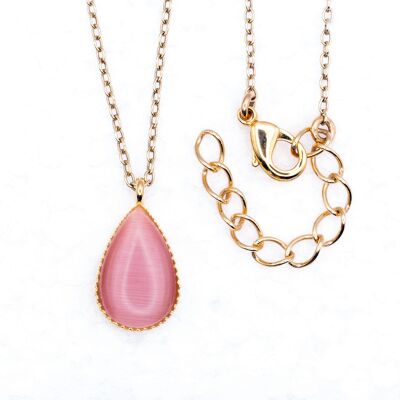 Collier, plaqué or, rose (K450.5)