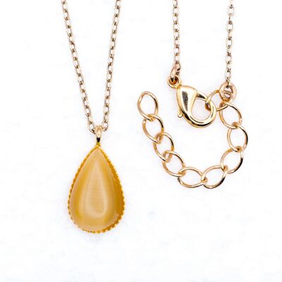 Collar, bañado en oro, arena (K450.18)