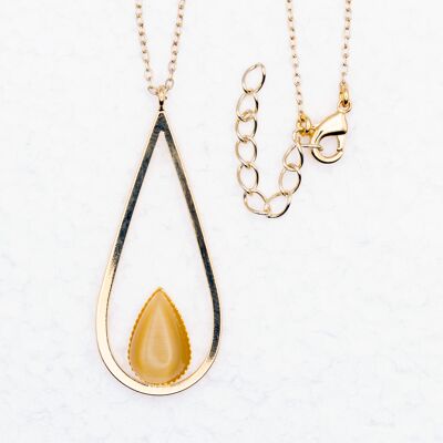 Necklace, gold-plated, sand (K455.18)