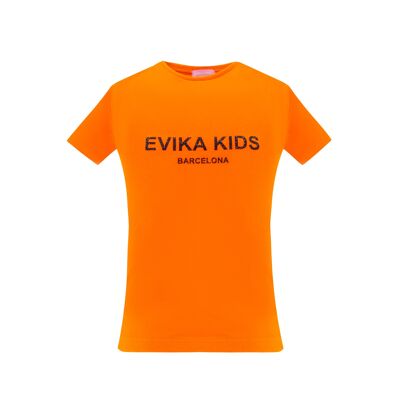 Glittered Logo T-Shirt in Orange
