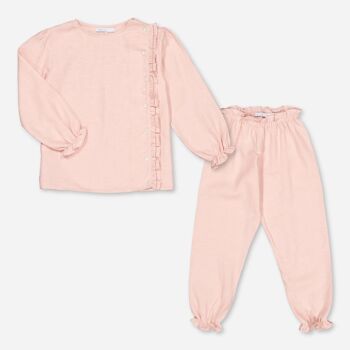 Pyjama en lin lavé Anna "Rose vintage " 5