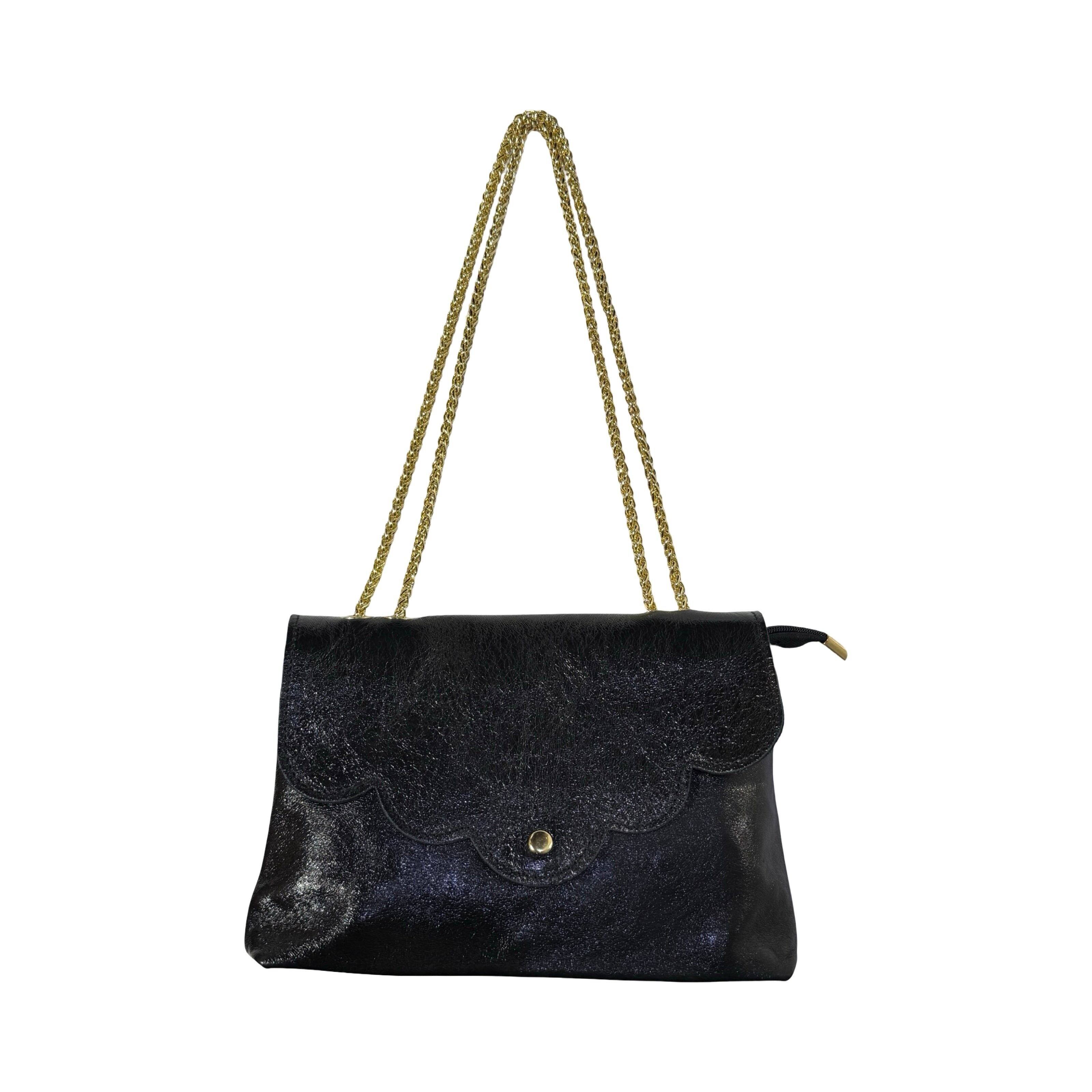 BORSA CON PATTA IN PELLE IRIDIUM MIRAGE