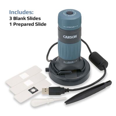 Microscopio USB con zoom de 108x a 569x, compatible con Windows y Mac