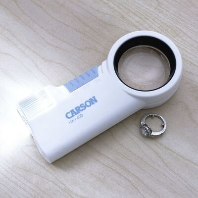 Lente d'ingrandimento/torcia a LED 11x, ideale per ipovedenti