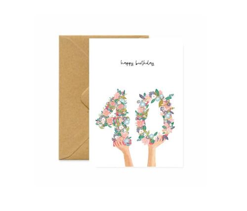 Happy Forty Birthday Card