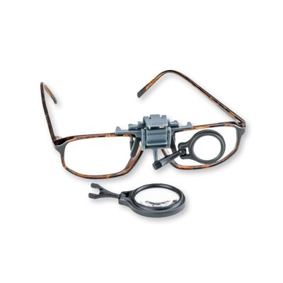 Set di lenti di ingrandimento per occhiali con clip, ingrandimento 5x/8x, a mani libere