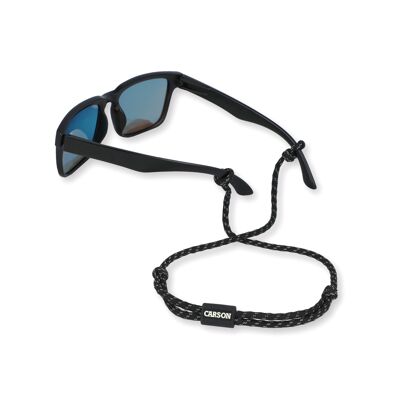 Retenedor de gafas de paracord reflectante ajustable - Negro