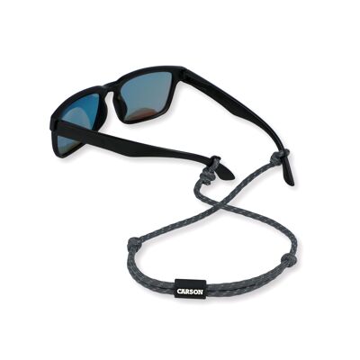 Support de lunettes réglable et réfléchissant en paracorde - Gris