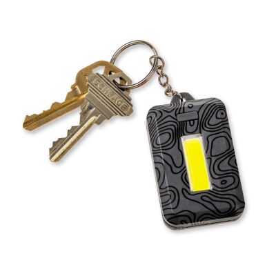 Mini linterna LED con llavero y LED COB ajustables