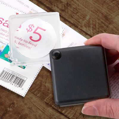 MagniFlip 3x, lente d'ingrandimento tascabile con apertura a ribalta e custodia integrata