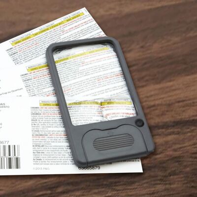 Multi-Power LED Lit Pocket Magnifier, 2.5x/4.5x/6x Power