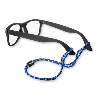 Retenedor para gafas de paracord, diseño de nailon trenzado azul