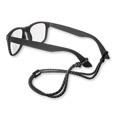 Retenedor de gafas de paracord, diseño de nailon trenzado reflectante